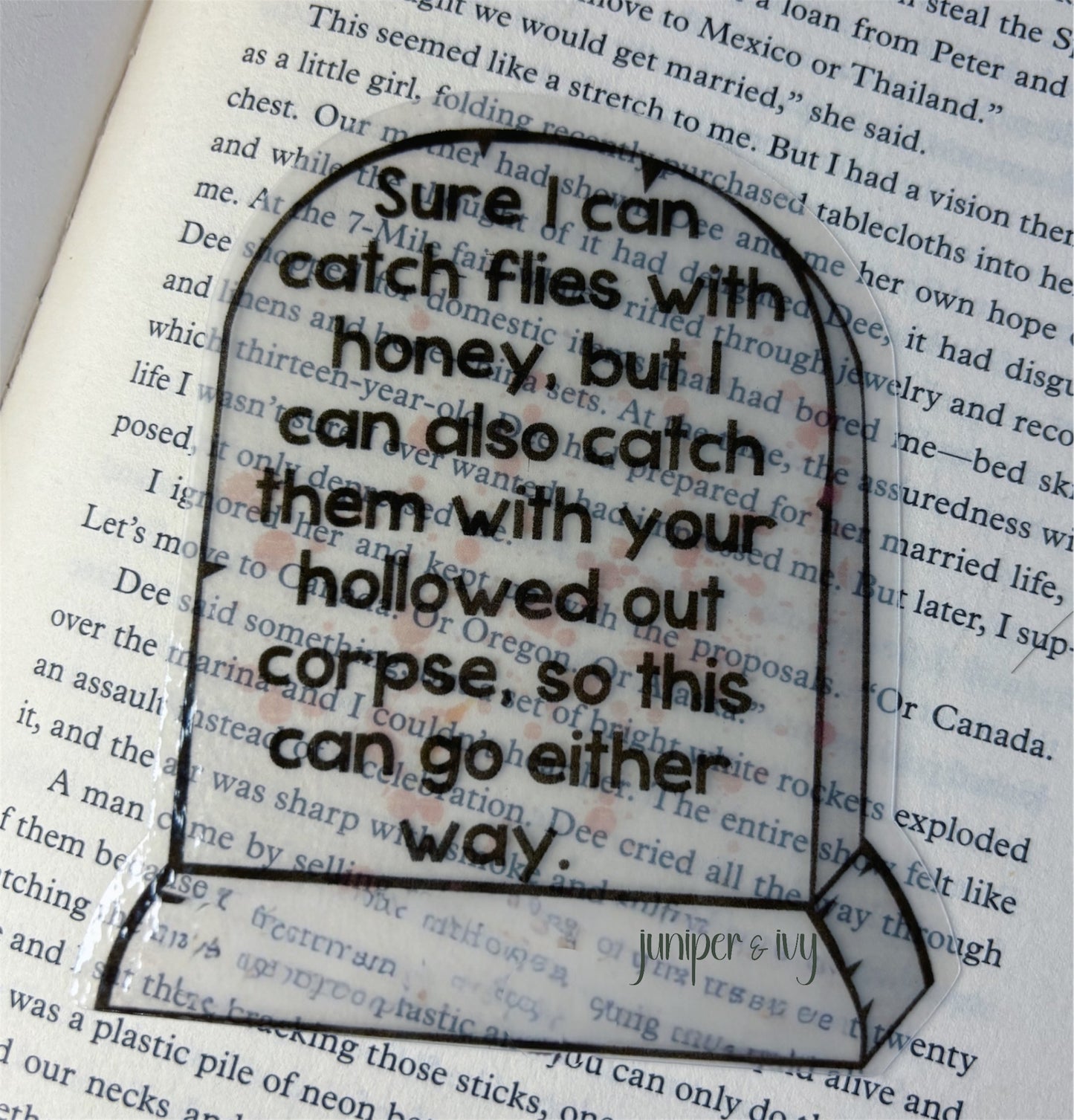 Tombstone bookmark