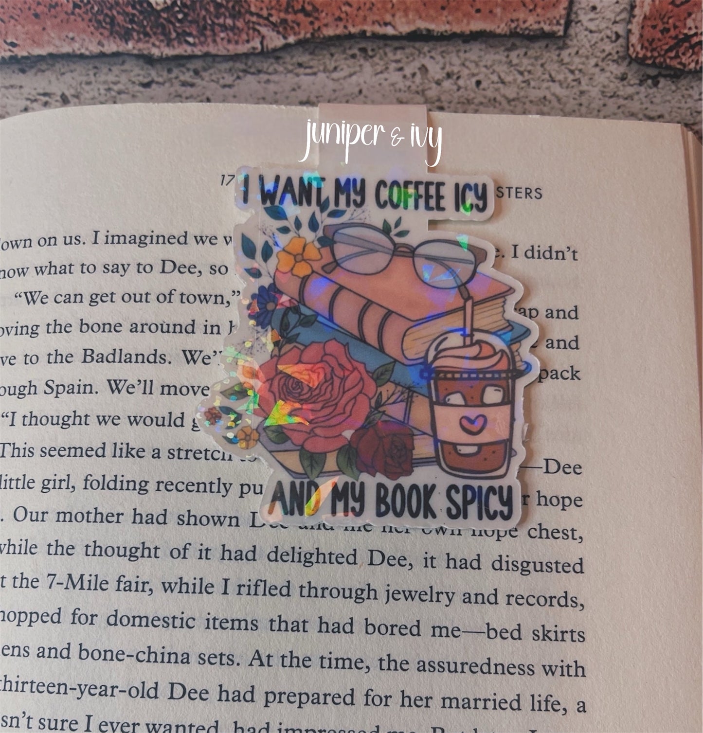I like my coffee icy magnetic bookmark