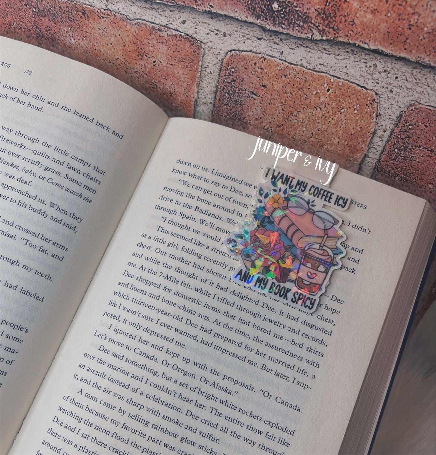 I like my coffee icy magnetic bookmark