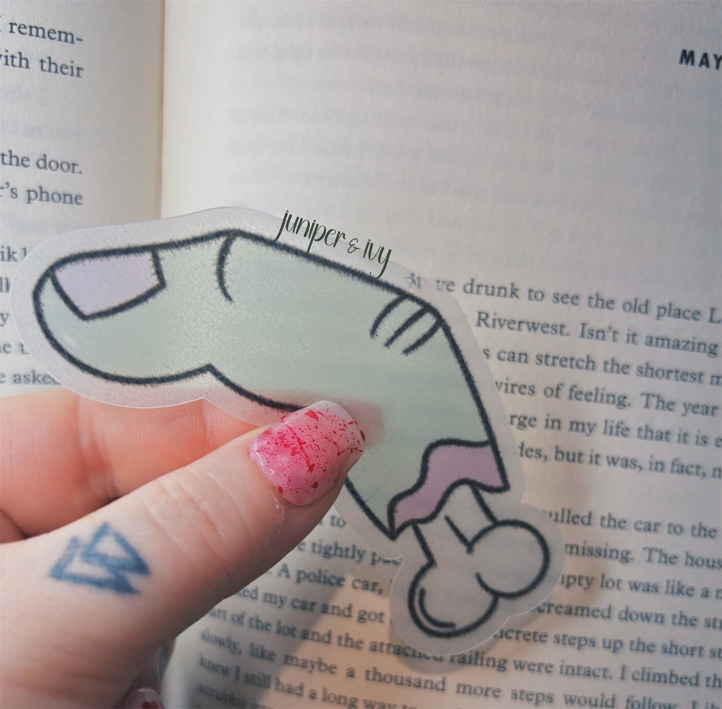Finger bone bookmark