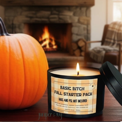 Basic bitch fall starter pack candle