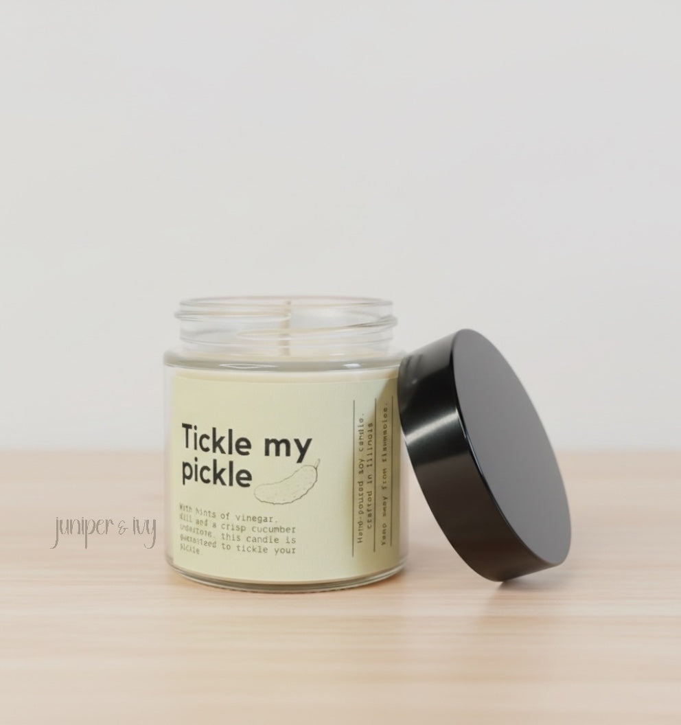 Tickle my pickle candle