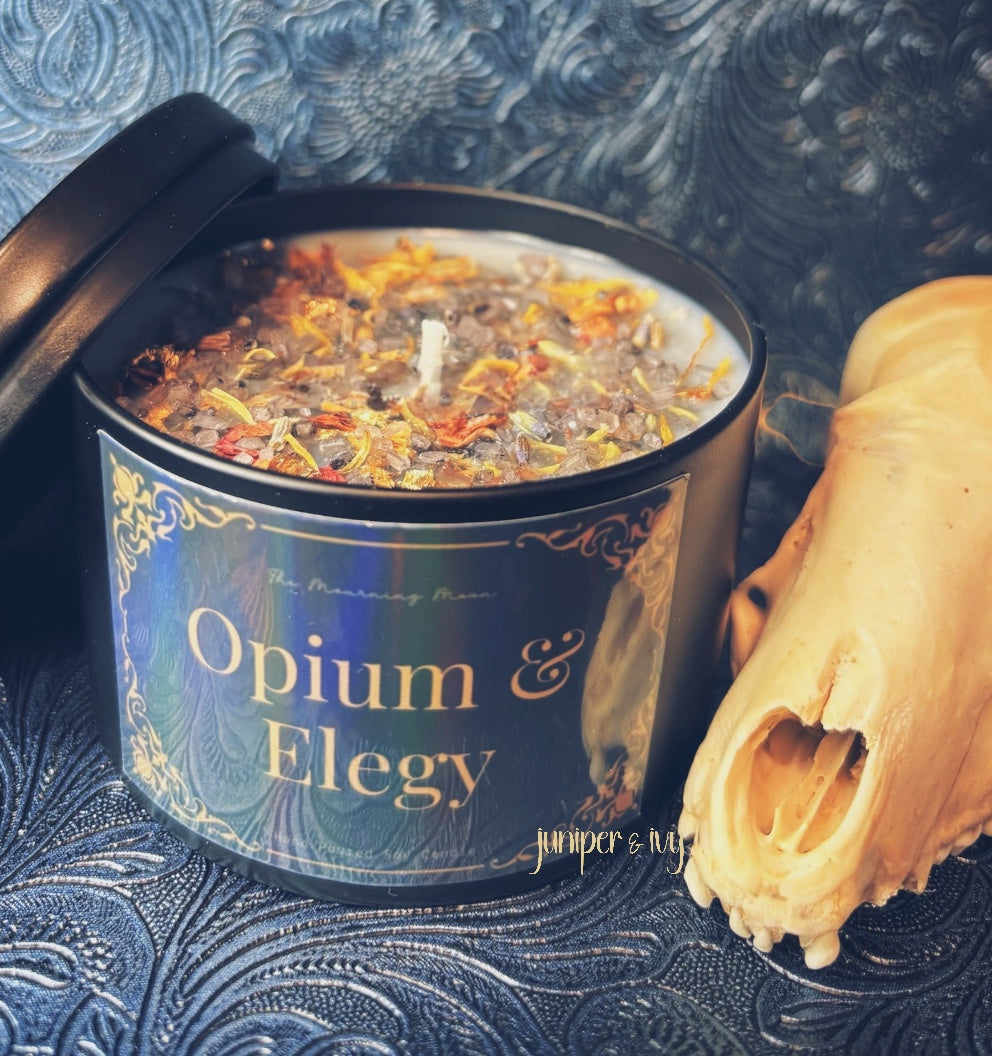 Opium & Elegy soy wax candle