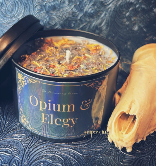 Opium & Elegy soy wax candle