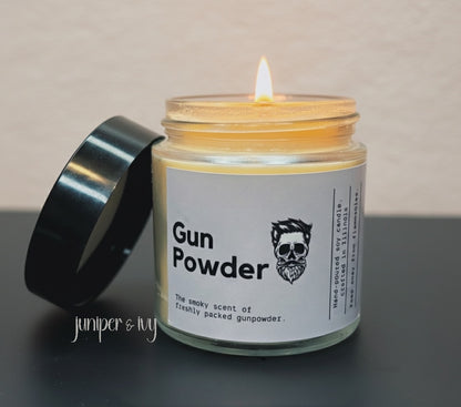 Gun powder candle