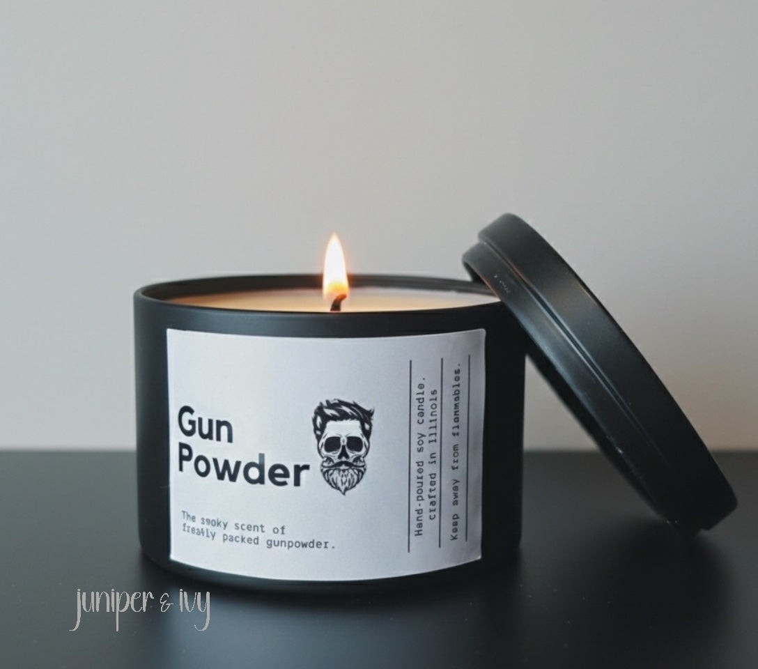 Gun powder candle