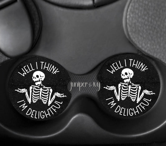 I think I’m delightful car coasters