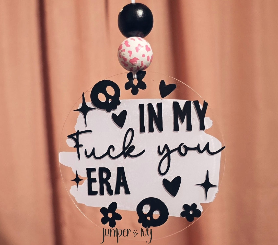 In my fuck you era car charm