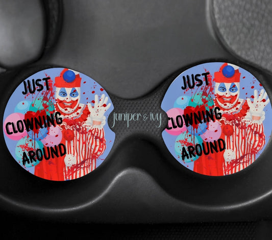 Clowning around car coasters