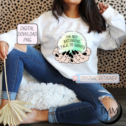 I’m not antisocial png digital download