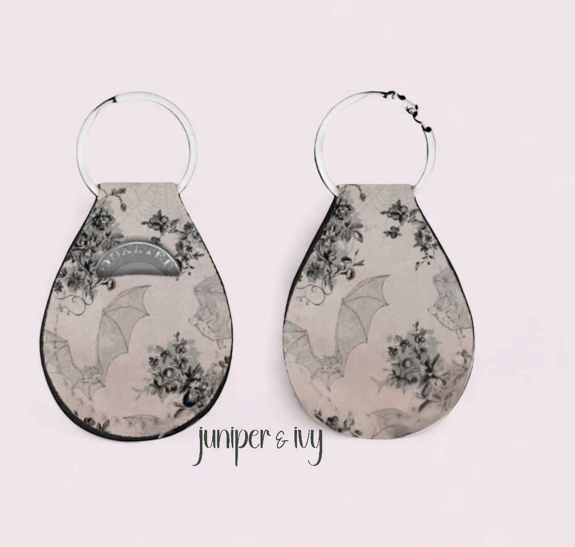 Vintage bat coin holder keychain