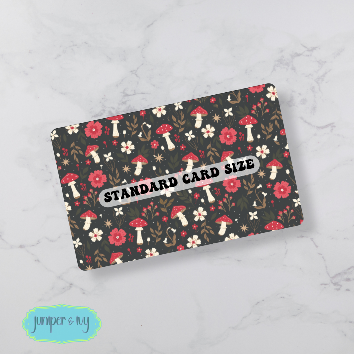 Whimsy mushroom credit card skin
