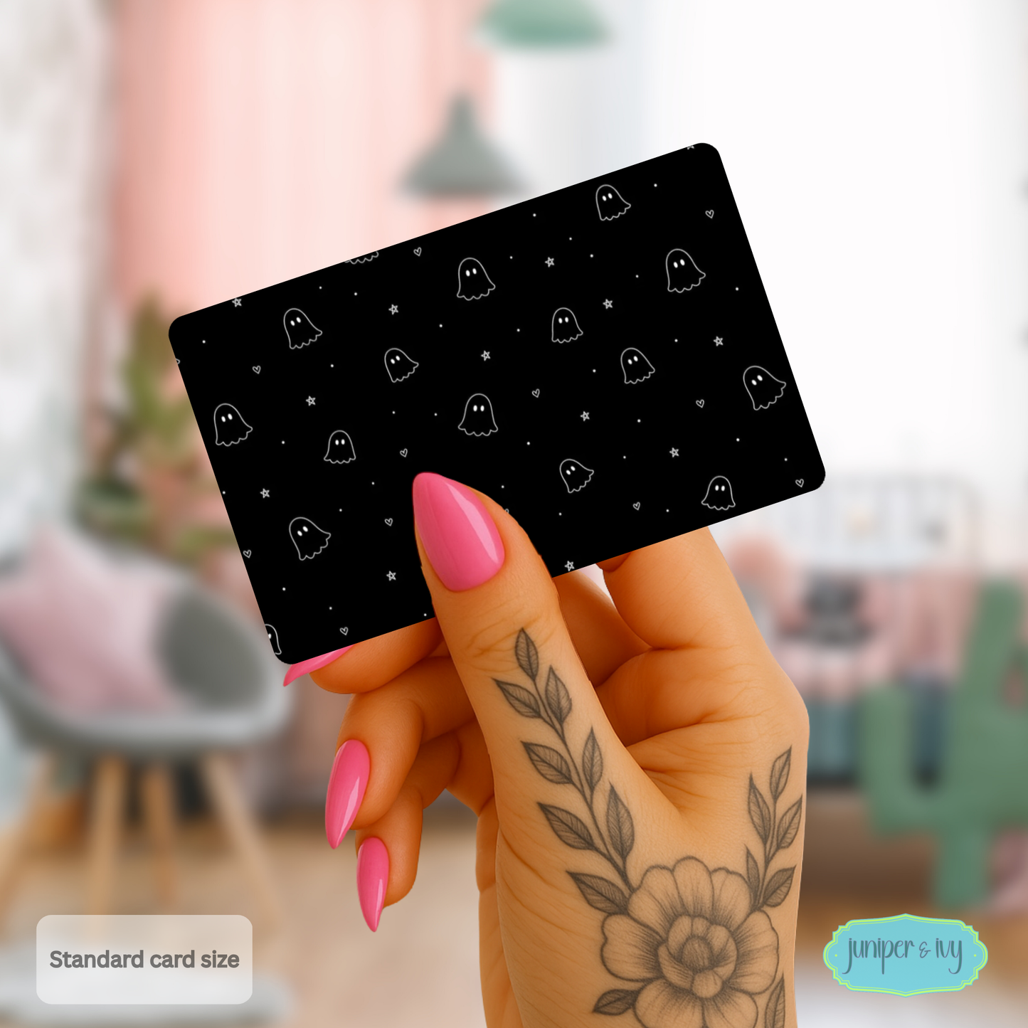 Black ghost credit card skin