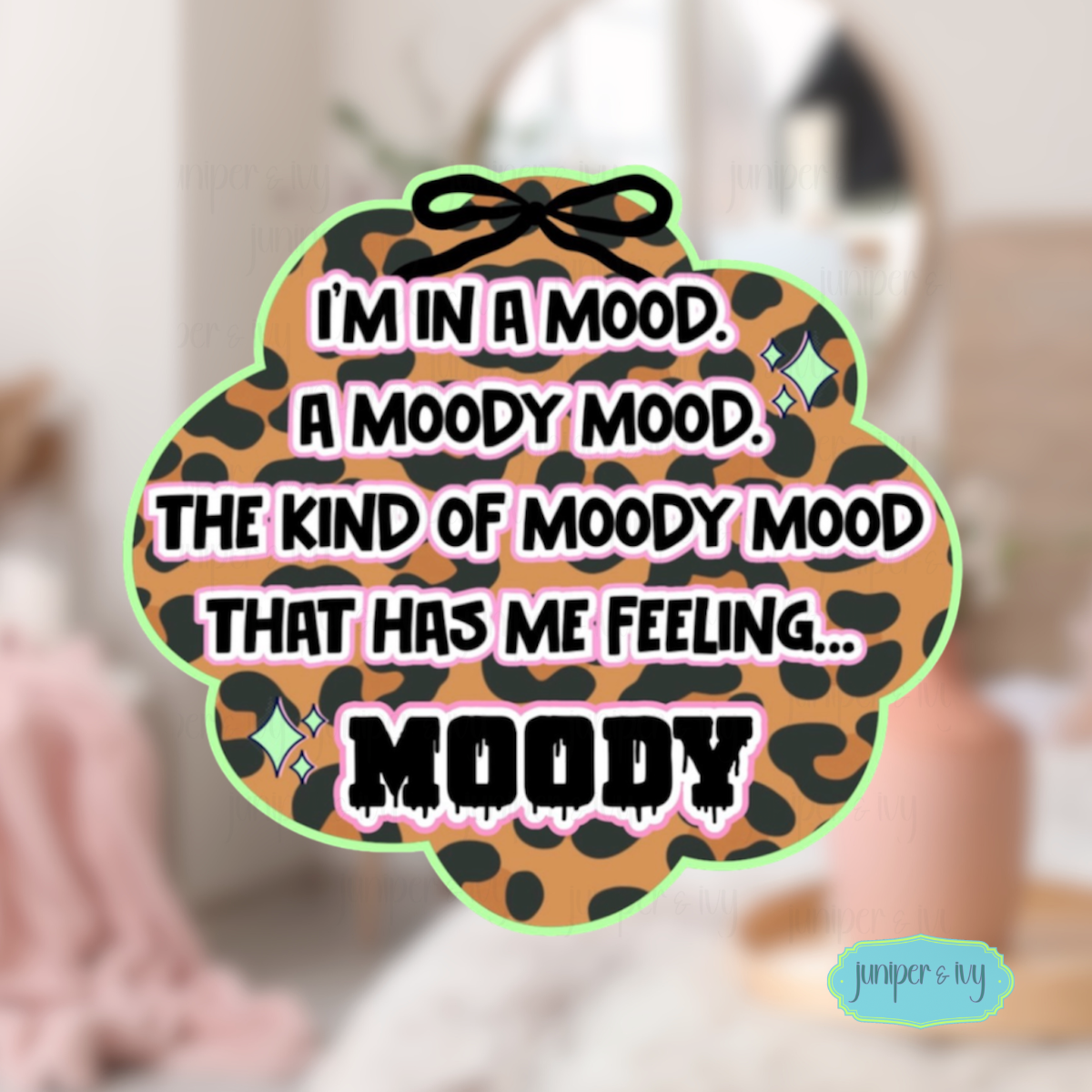 Moody Mood Leopard Sticker 🖤✨