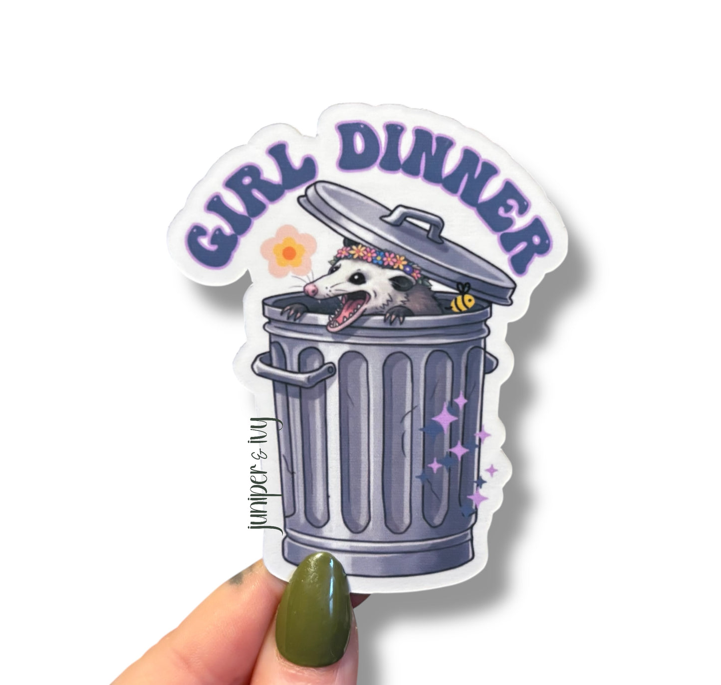 Girl dinner trash possum magnet