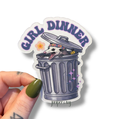 Girl dinner trash possum magnet