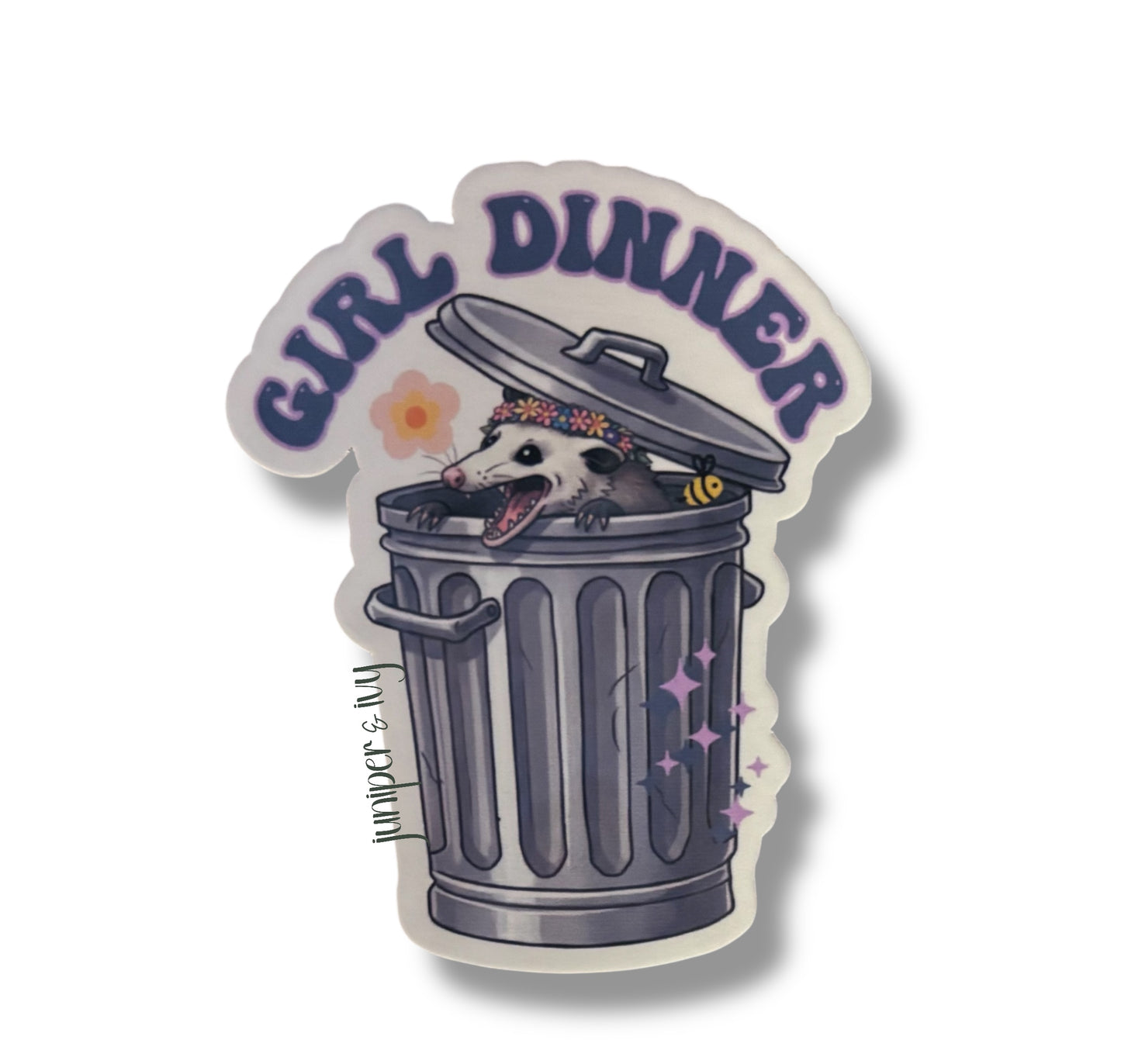 Girl dinner trash possum magnet