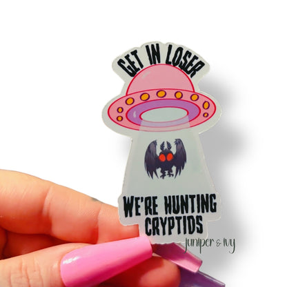Hunting cryptids sticker