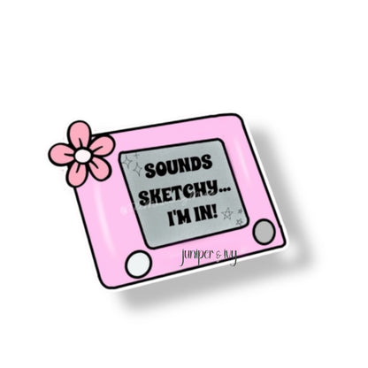 Sounds sketchy sticker