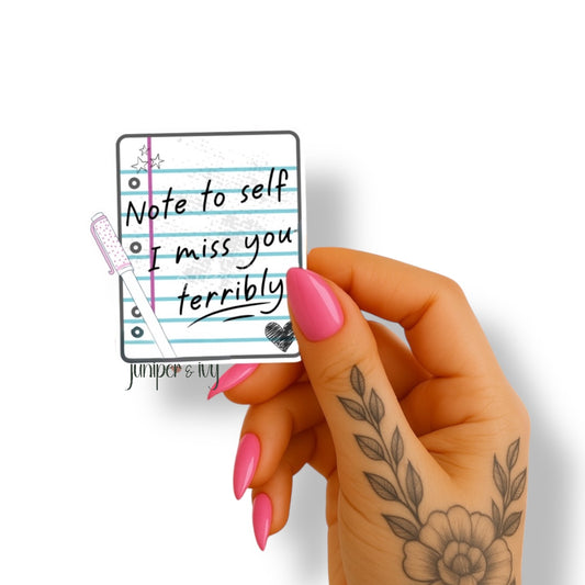 Note to self sticker