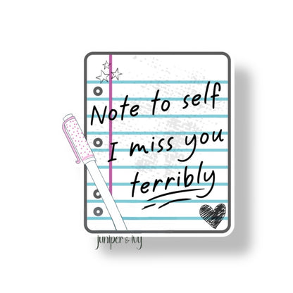Note to self sticker