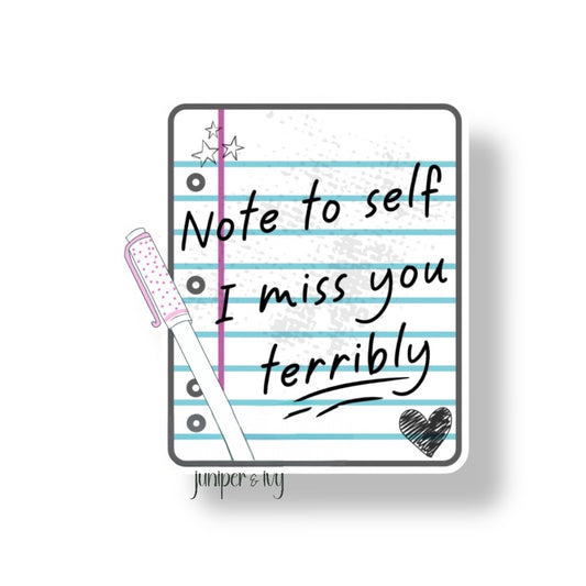 Note to self sticker