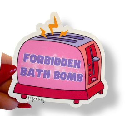 Forbidden bath bomb sticker