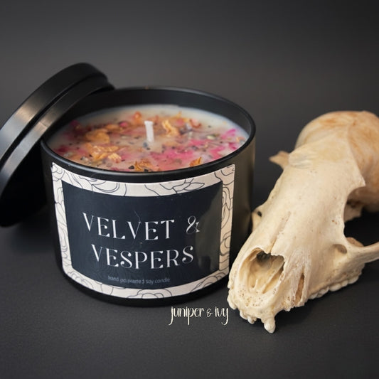 Velvet & Vespers soy wax candle