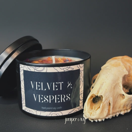 Velvet & Vespers soy wax candle