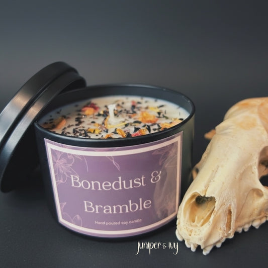 Bonedust & Bramble soy wax candle