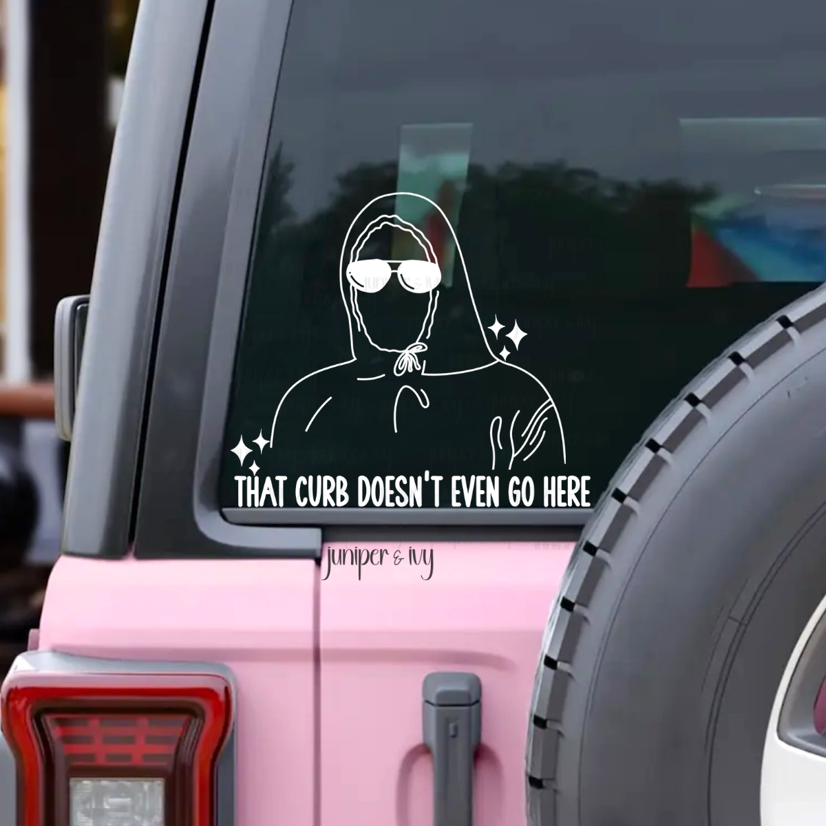 That curb doesn’t even go there car decal