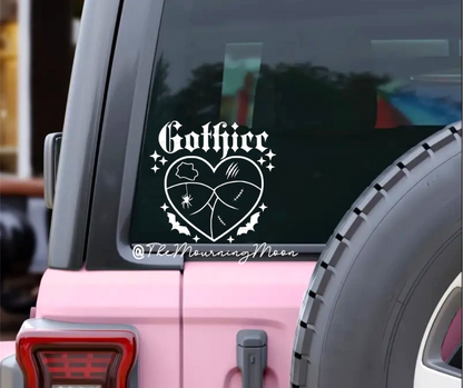 Gothicc Heart Butt Vinyl Decal – Dark Aesthetic Goth Car Decal