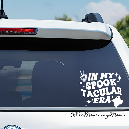 In My Spooktacular Era Vinyl Decal | Cute Halloween Car Window Sticker | Spooky Aesthetic Ghost Decor