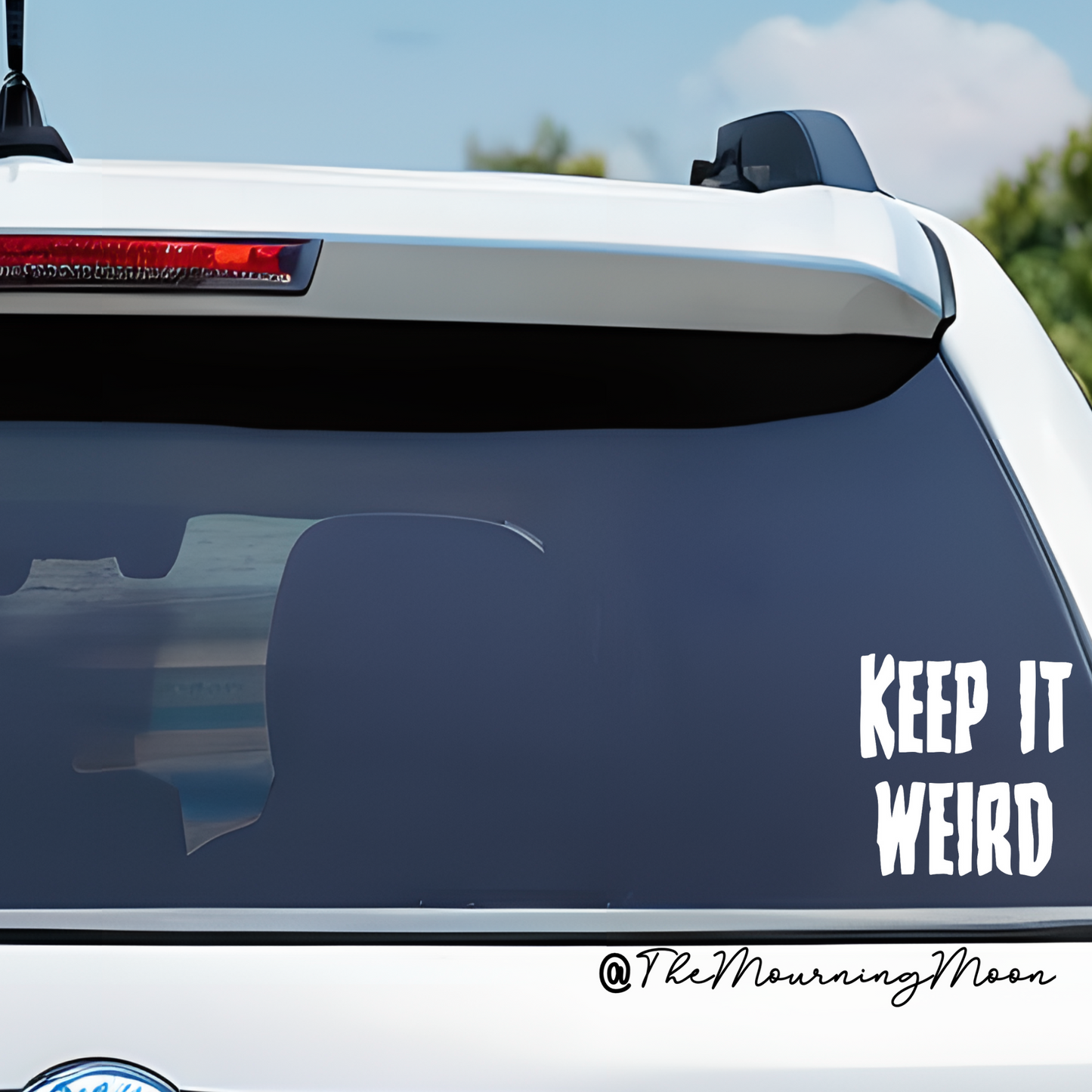 Keep It Weird Vinyl Decal | Funny Car Window Sticker | Alternative Goth Aesthetic Decor